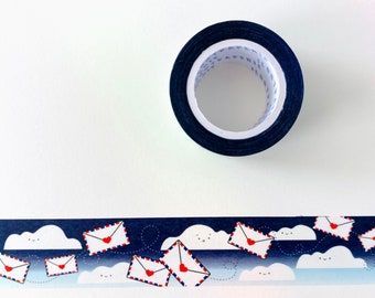 Love Letters Clouds Evening Edition Washi Tape, Pattern Paper Tape, Stocking Stuffer, Kawaii Tape, Journal, Planner, Holiday, Gifts