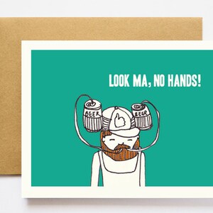 Beer Hat - Look Ma No Hands Carte de vœux