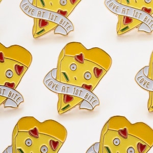 CHARITY SALE** Love at First Bite Pizza Slice Enamel / Lapel Pin