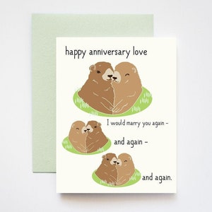 Día de la Marmota Feliz Aniversario de Bodas Tarjeta de Felicitación de Amor