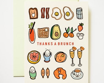 Thanks a Brunch Breakfast and Lunch Greeting Card