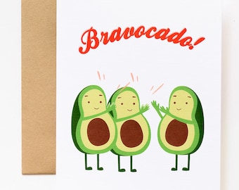 Bravocado Avocado Congratulations Greeting Card