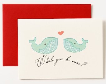 Whale You Be Mine Valentine's Day Greeting Card