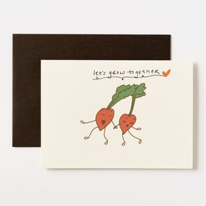 Nous allons grandir ensemble des cartes de voeux amour betteraves