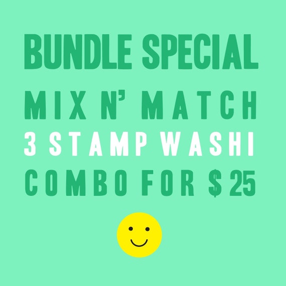 Bundle Special STAMP Washi - Set of 3 Mix and Match Combo