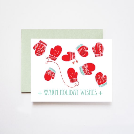 Warm Mittens Greeting Card