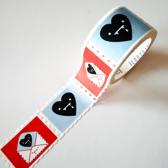 Spooky Vampire Heart STAMPS Washi Tape, Pattern Paper Tape, Gift Wrap, Stocking Stuffer, Kawaii Tape, Journal, Planner, Notepad, Gifts