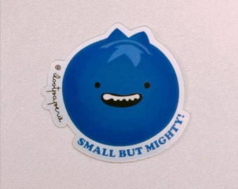 Small But Mighty Blueberry Holographic Sticker