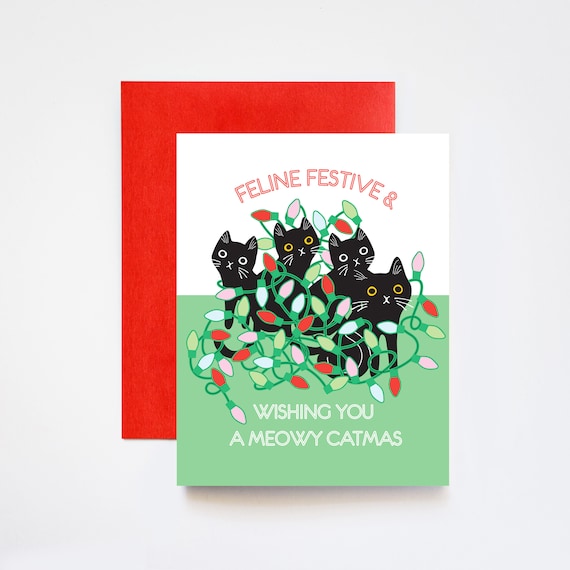 Meowy Catmas Christmas Holiday Greeting Cards