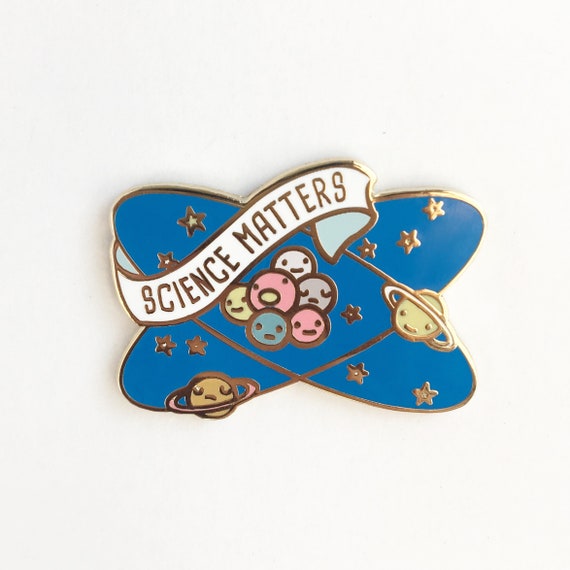 NOW AVAIL** Science Matters Planets and Atoms Enamel / Lapel Pin