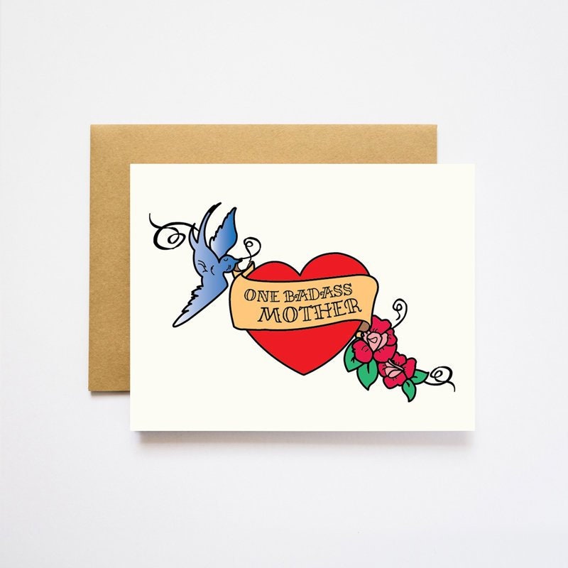Tattoo Mother Greeting Card Tattoo Mother Greeting Card