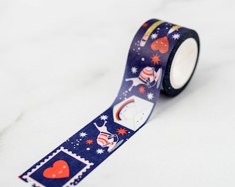 Snail Mail Bonanza Wide Washi Tape, Pattern Paper Tape, Gift Wrap, Stocking Stuffer, Kawaii Tape, Journal, Planner, Holiday