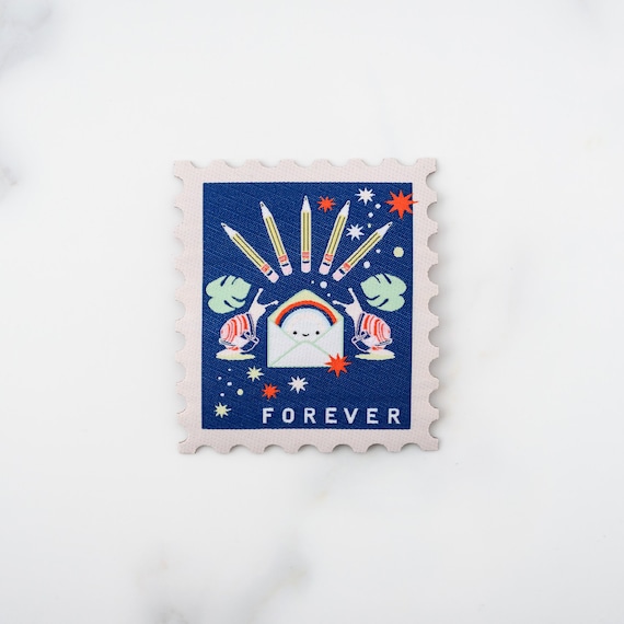 NEW ** Snail Mail Bonanza Forever Stamp Woven Iron On Patch