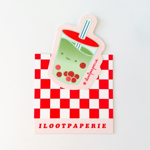 NEW** Matcha Boba Mini Sticker