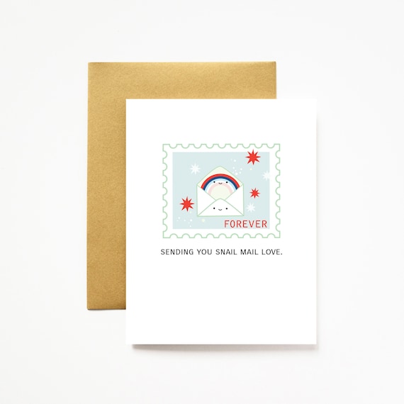 Forever Sending Snail Mail Love A2 Greeting Card