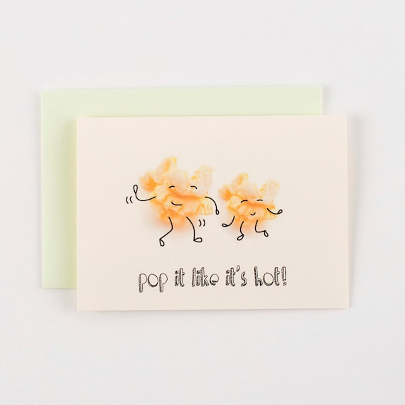 Pop It Like Its Hot Popcorn Greeting Card