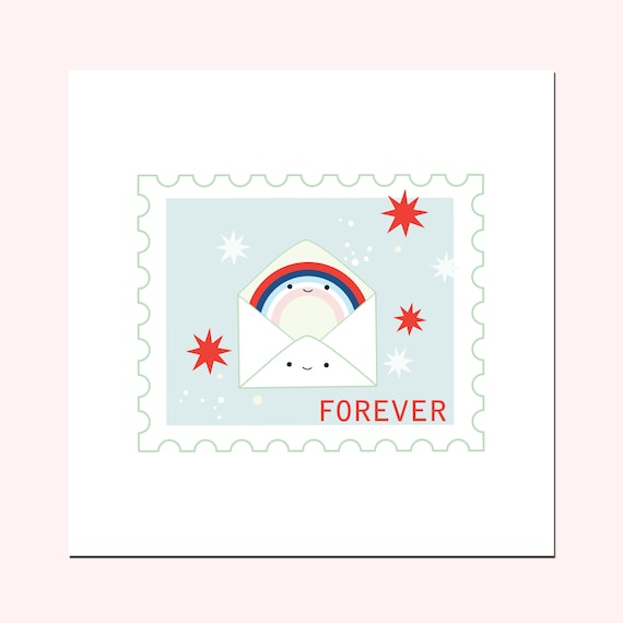 Forever Snail Mail Stamp Giclée Art Print