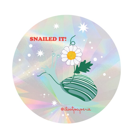 Snailed It! Suncatcher Sticker Rainbow Maker Window Decal