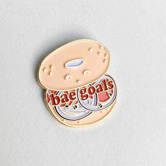 NEW **Bae Goals Bagel Sandwich Enamel / Lapel Pin