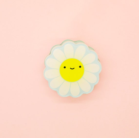 Happy Daisy! Decorative Double-Sided Clear Acrylic Clip