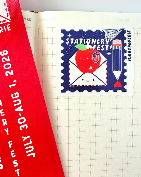 New York Stationery Festival Postage Stamp Vinyl Matte Sticker