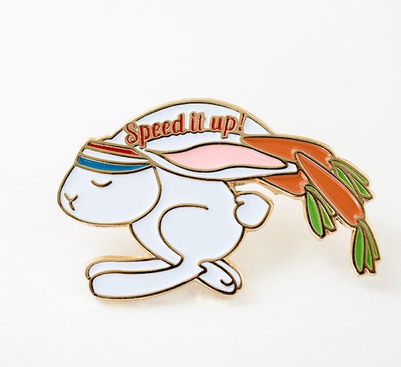 CHARITY SALE** Speedy Bunny / Rabbit Enamel / Lapel Pin