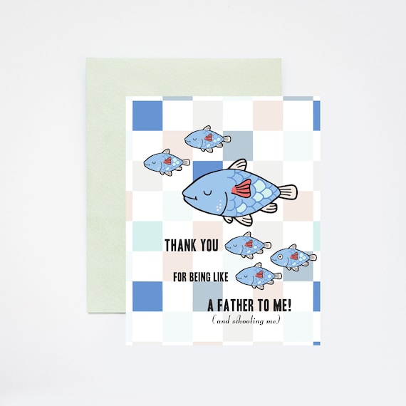 Like a Father Big Fish Little Fish Father Figure Father's Day Greeting Card