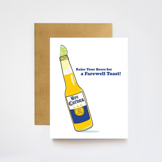 A Get Well Farewell Toast Bye Corona Greeting Card