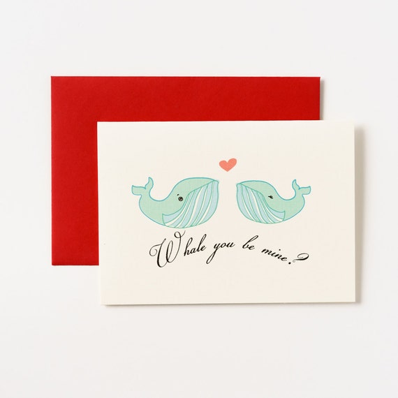 Whale You Be Mine Valentine's Day Greeting Card