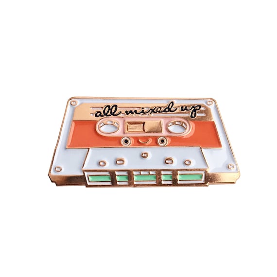 NEW** All Mixed Up Nostalgic 80s Mixtape Enamel / Lapel Pin