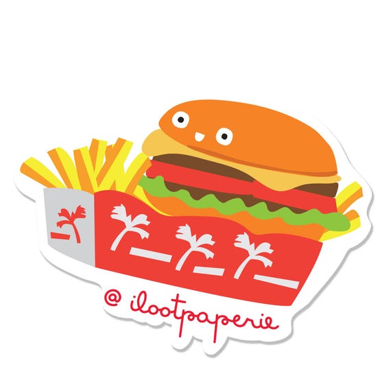 Double Double Cheeseburger Vinyl Matte Sticker