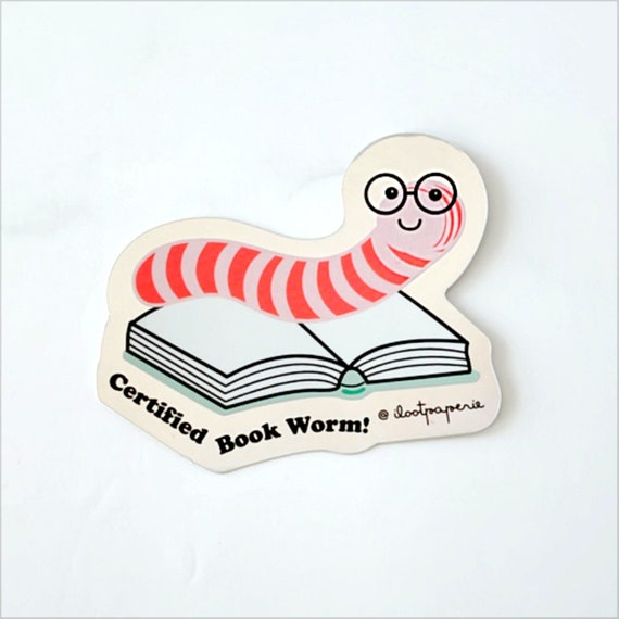 NEW** Certified Book Worm Holographic Sticker