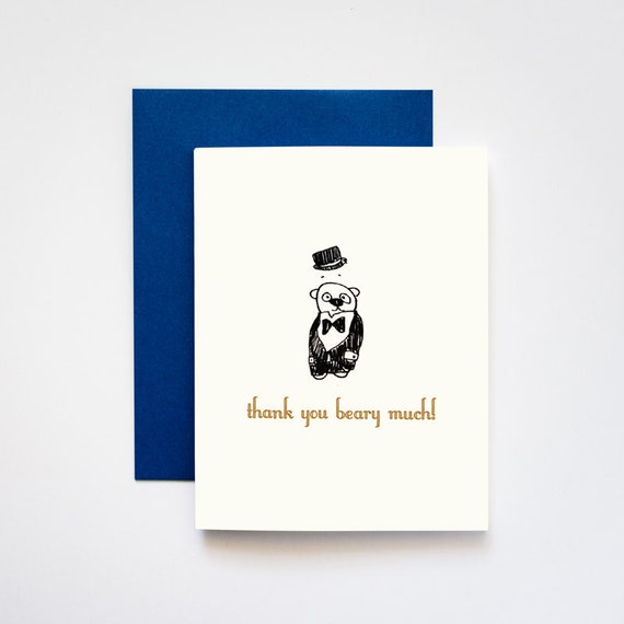 Thank You Beary Much Greeting Cards - Set of 5