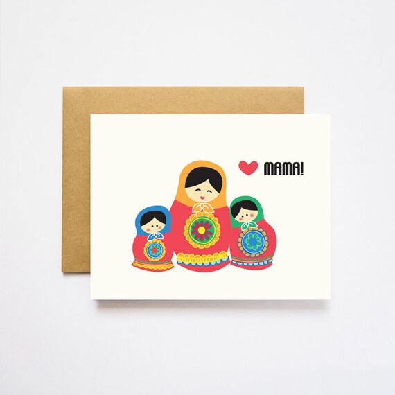 Babooshka Doll Mother's Day Greeting Card