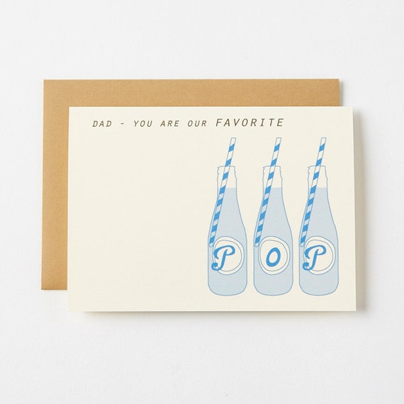 Vintage Favorite Pop Father's Day Greeting Card