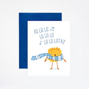 Fa La La Latke Natale/Hanukkah/Chrismukkah Holiday biglietto di auguri