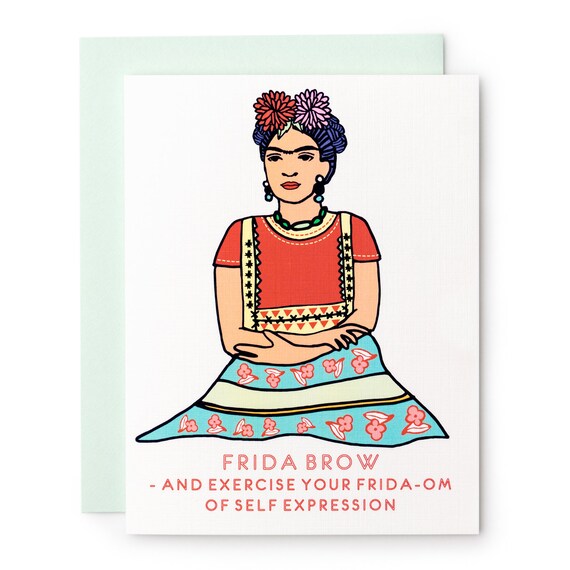 Frida (Free The) Brow Frida Kahlo Punny Greeting Card