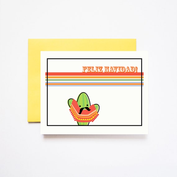 Senor Cactus Feliz Navidad Greeting Cards