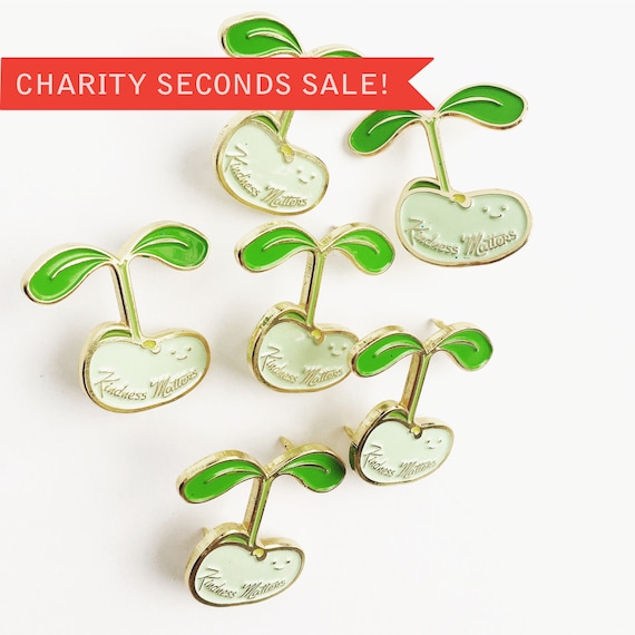 CHARITY SECONDS SALE ** Enamel Pin Seconds - Kindness Matters, Stacks on Stacks Books,  and More!