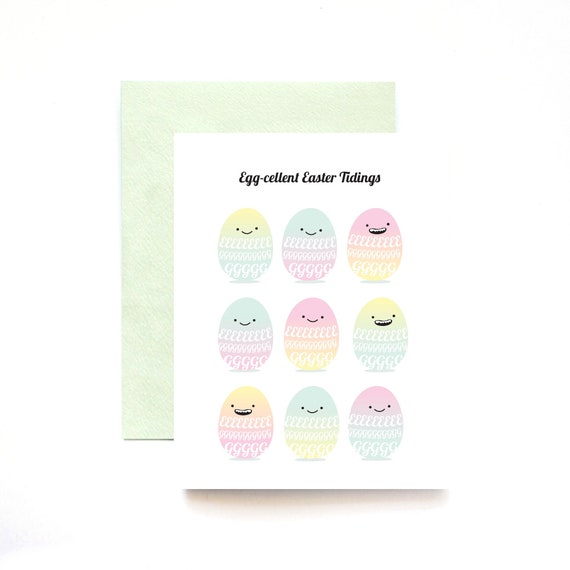 Egg-cellent Easter Tidings Greeting Card