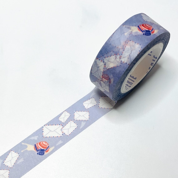 Snail Mail Trail Washi Tape, Pattern Paper Tape, Gift Wrap, Stocking Stuffer, Kawaii Tape, Journal, Planner, Holiday, Gifts