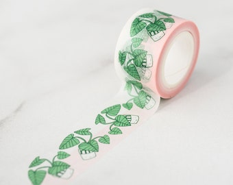 NEW** Happy Plant! Washi Tape, Pattern Paper Tape, Gift Wrap, Stocking Stuffer, Kawaii Tape, Journal, Planner, Holiday, Gifts