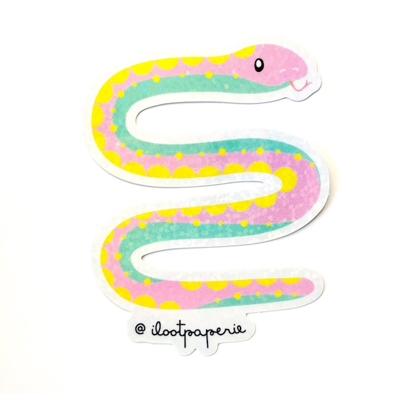 NEW** Long Life Glitter Snake for Year of the Snake Lunar New Year Single Sticker