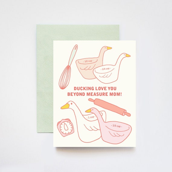 Ducking Love You Beyond Measure Baking Mother's Day Mom Love Greeting Card