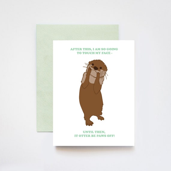 Otter Paws Off! Humor A2 Greeting Card