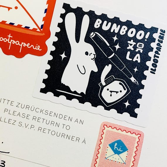 Bunboo! Bungu LA 文具 Postage Stamp Vinyl Matte Sticker