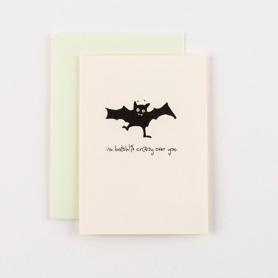 Bat Sh%t Crazy Halloween Greeting Card