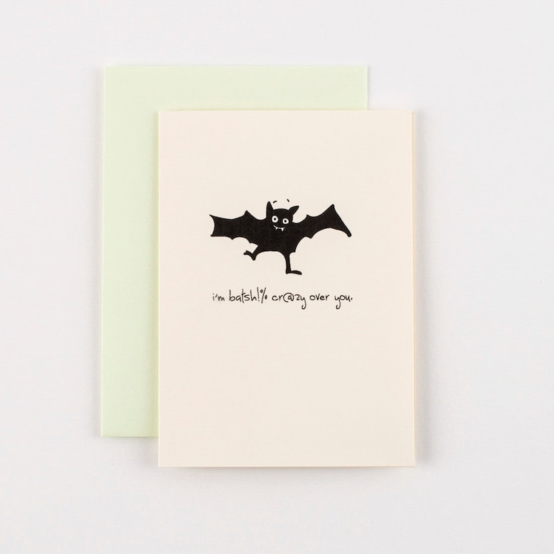 Bat Sh%t Crazy Halloween Greeting Card image 1