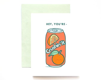 Crushin' It Good Job Congratulations Celebration Greeting Card