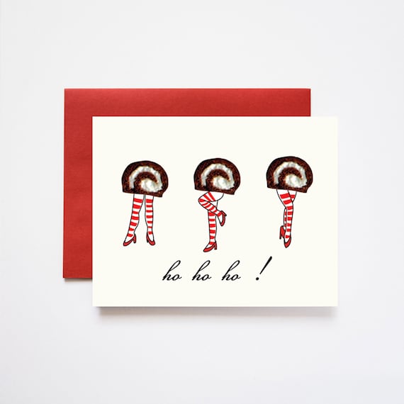 Ho Ho Ho Donuts Christmas A2 Greeting Card